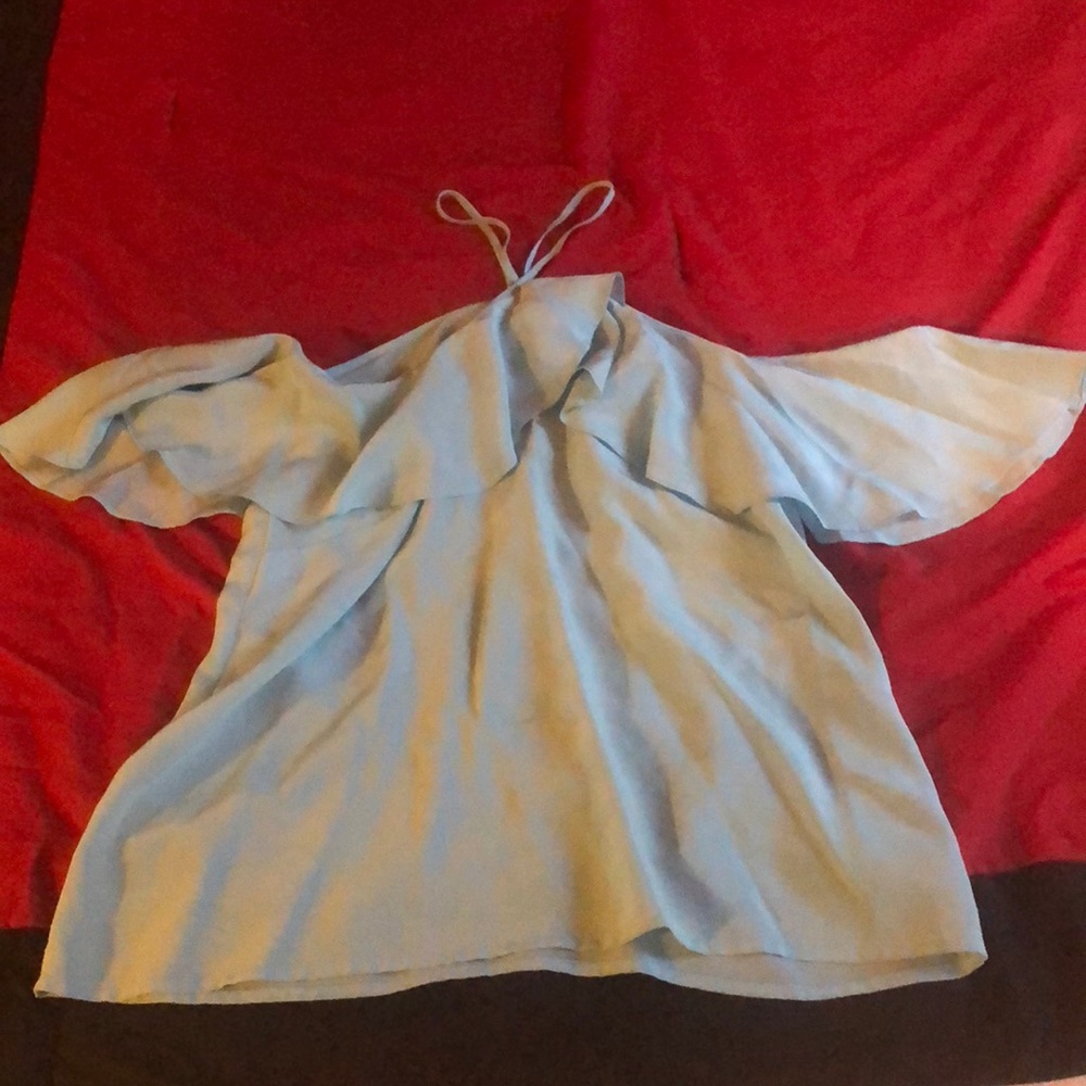 Cold Shoulder Light Blue Antonio Melani Top